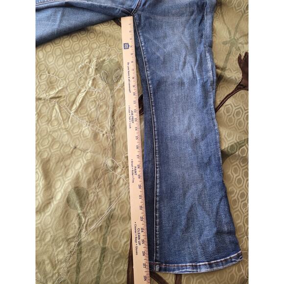Monkey Ride Jeans Vintage Wide Bottom Women's Size 13/31 Blue Button-Fly - Picture 6 of 6